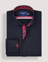 Designer Satin Dress Shirt - Black