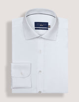 Easy Care White Satin Shirt