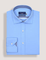 Sky Blue Designer Satin Shirt