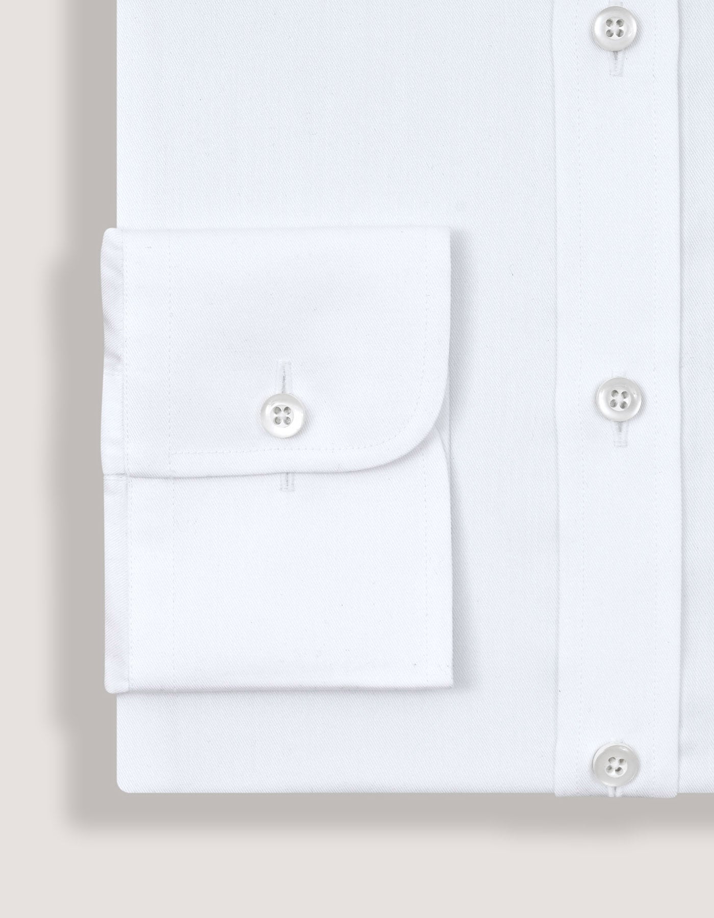 Easy Care White Twill Shirt