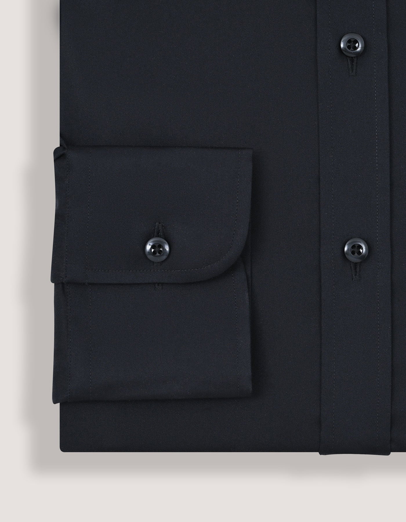 Easy Care Plain Formal Shirt - Black