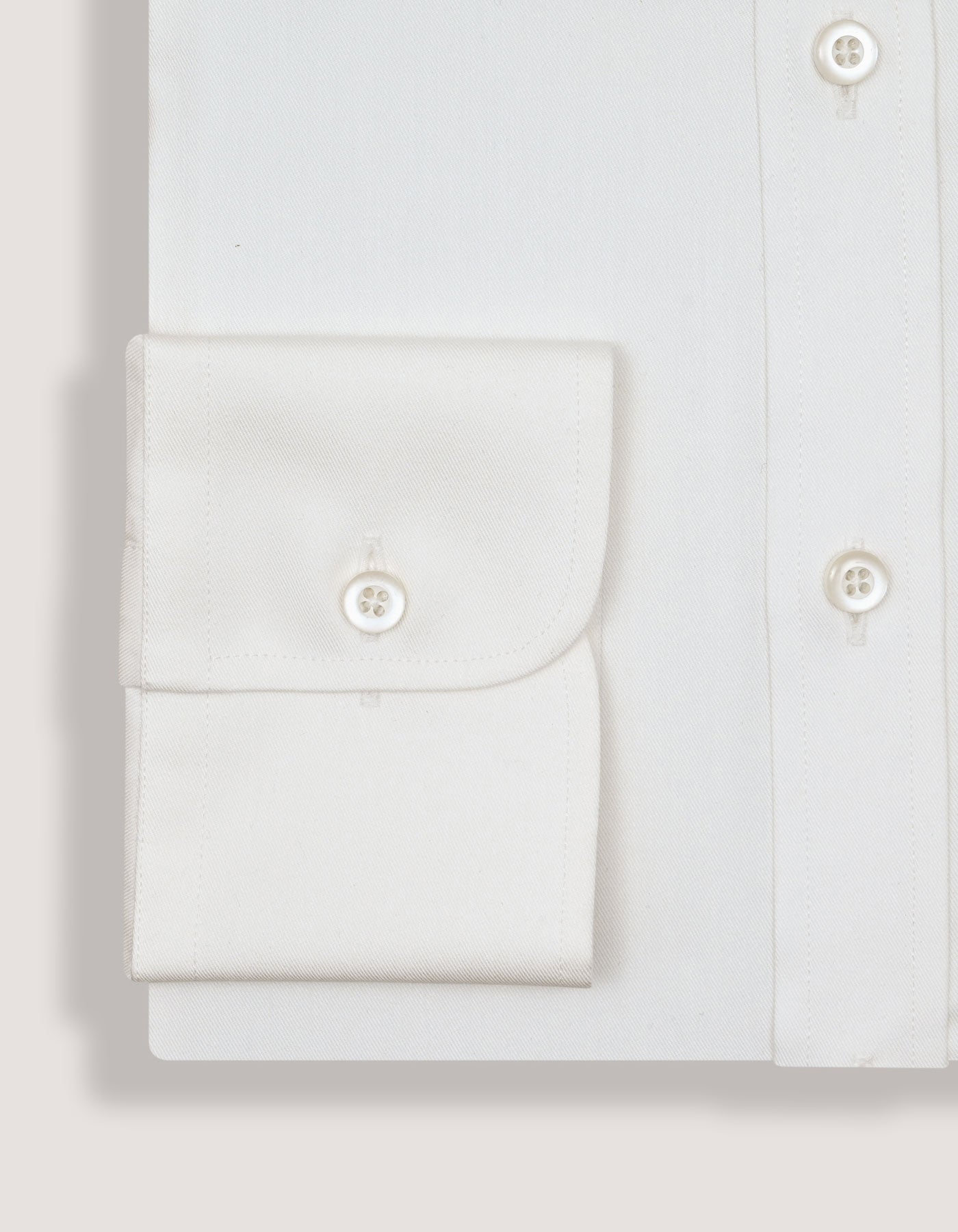 Luxury Off White Twill Shirt