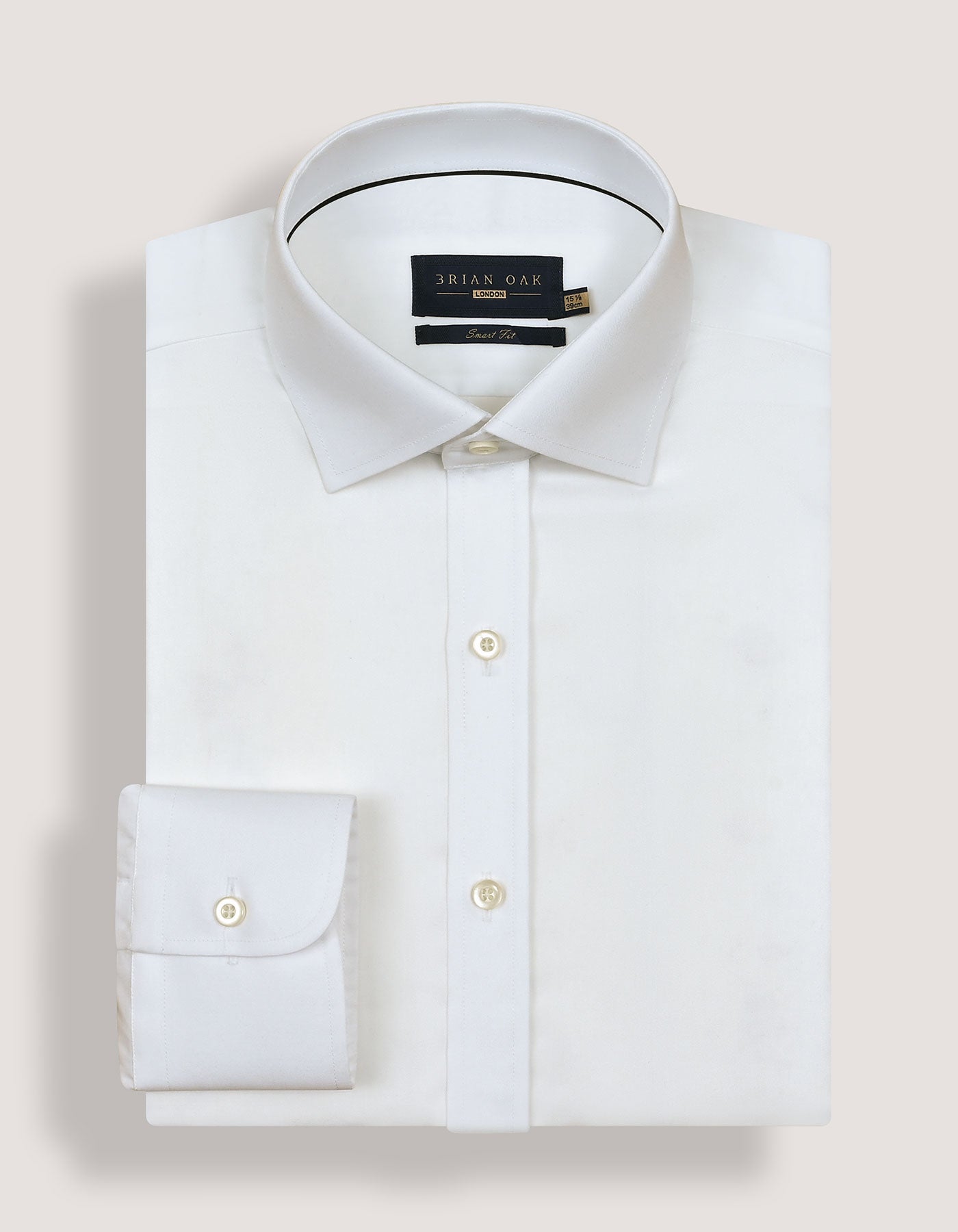 Plain White Cotton Dress Shirt
