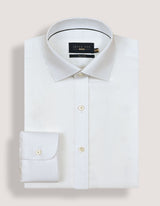 Plain White Cotton Dress Shirt