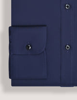 Navy Blue Easy Iron Cotton Dress Shirt
