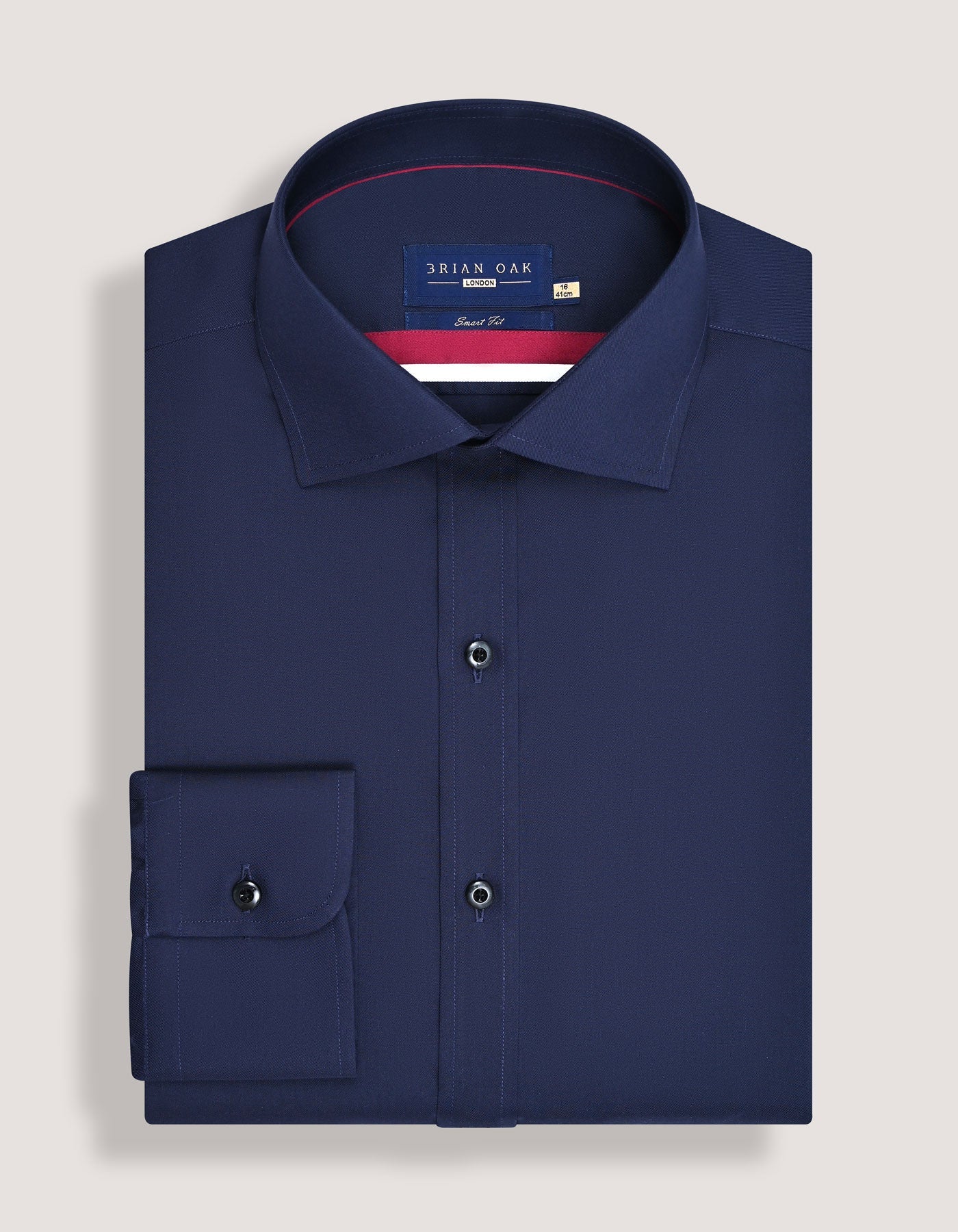 Navy Blue Easy Iron Cotton Dress Shirt