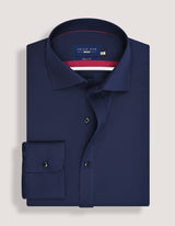 Navy Blue Easy Iron Cotton Dress Shirt