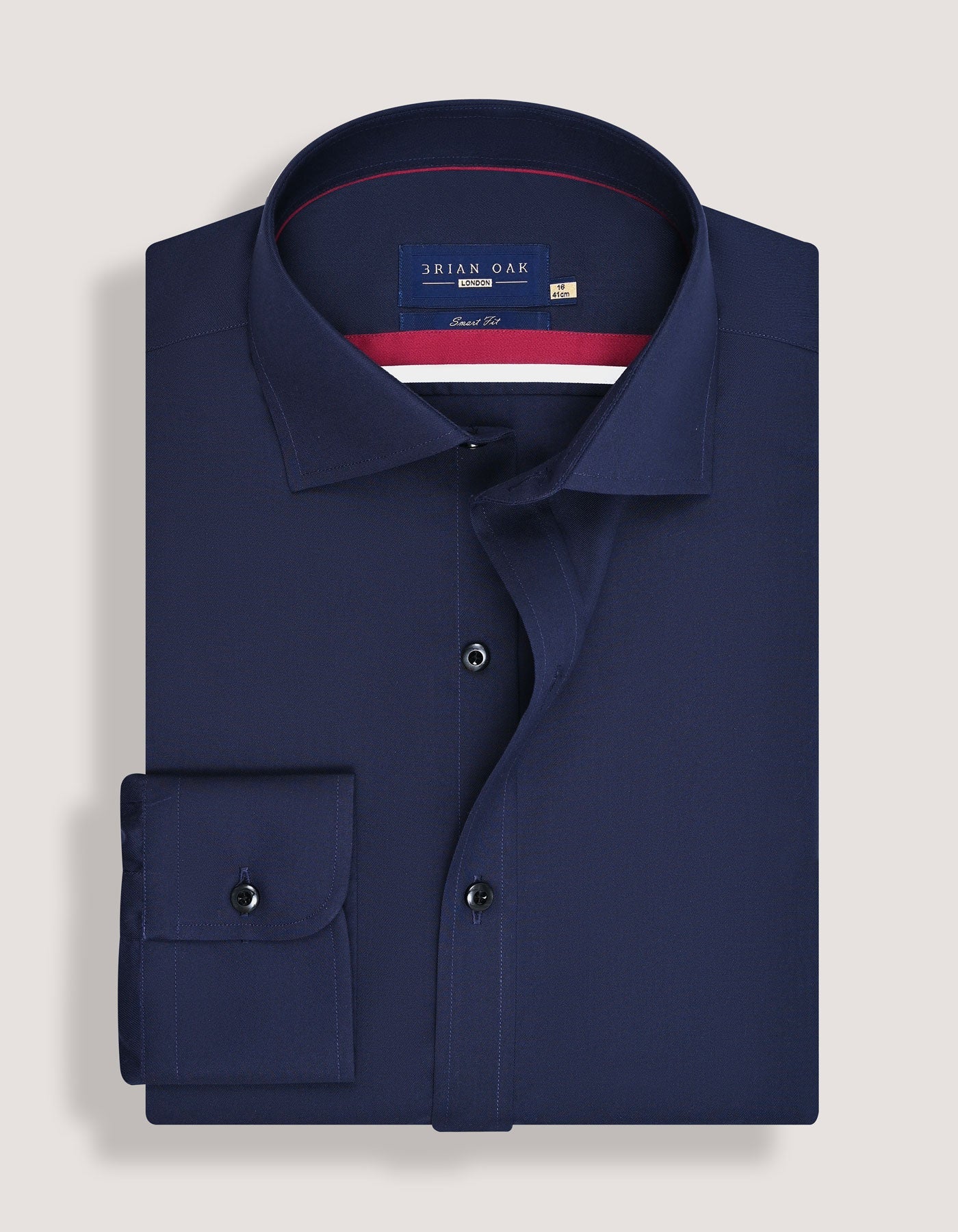Navy Blue Easy Iron Cotton Dress Shirt