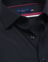Easy Iron Plain Black Dress Shirt