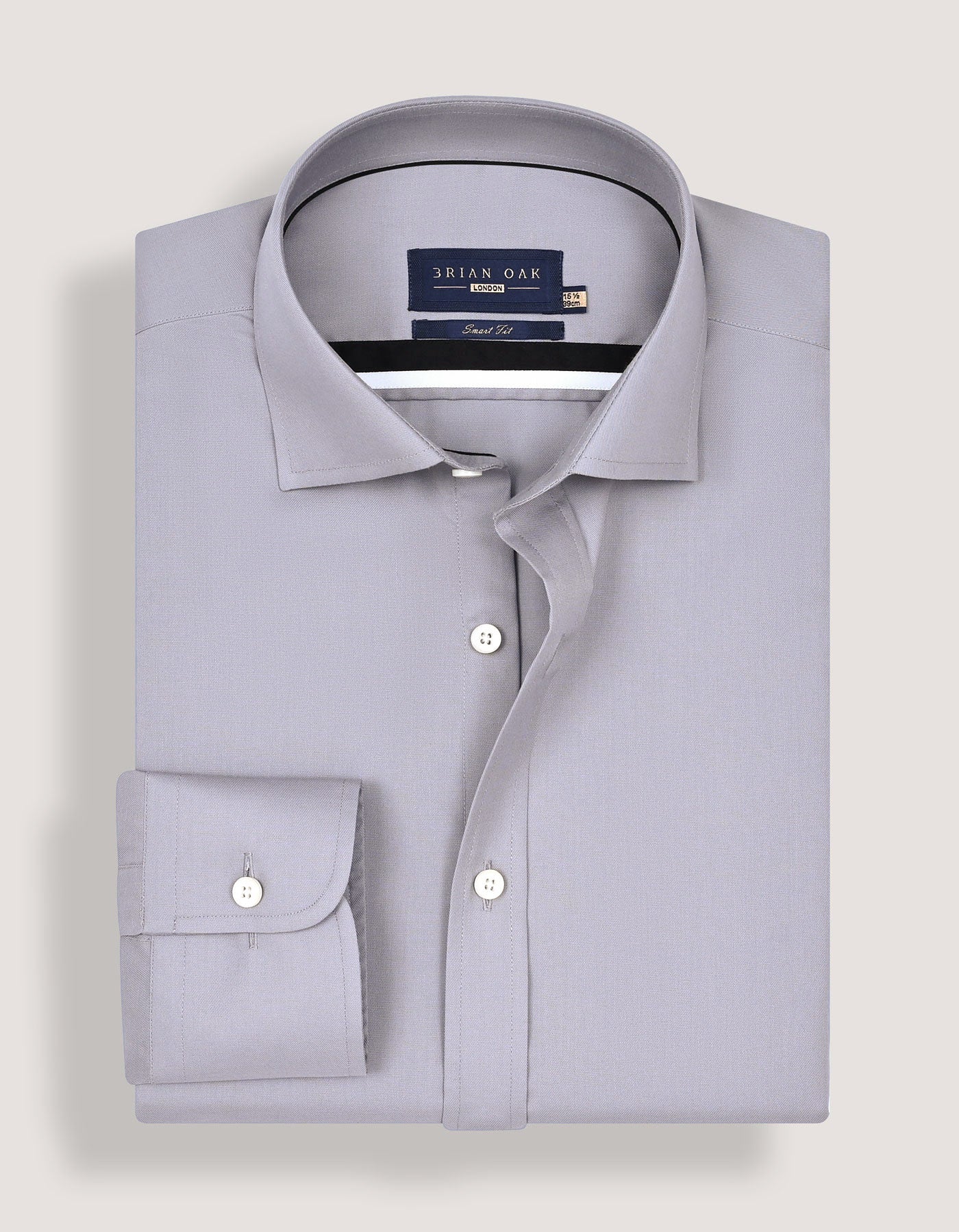 Easy Iron Grey Cotton Dress Shirt