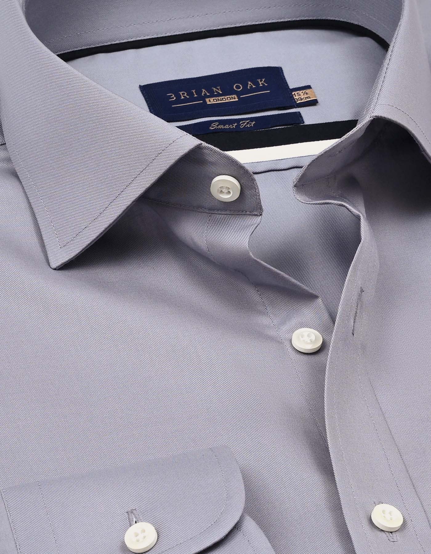 Easy Iron Grey Cotton Dress Shirt