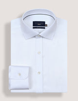 Plain White Satin Dress Shirt