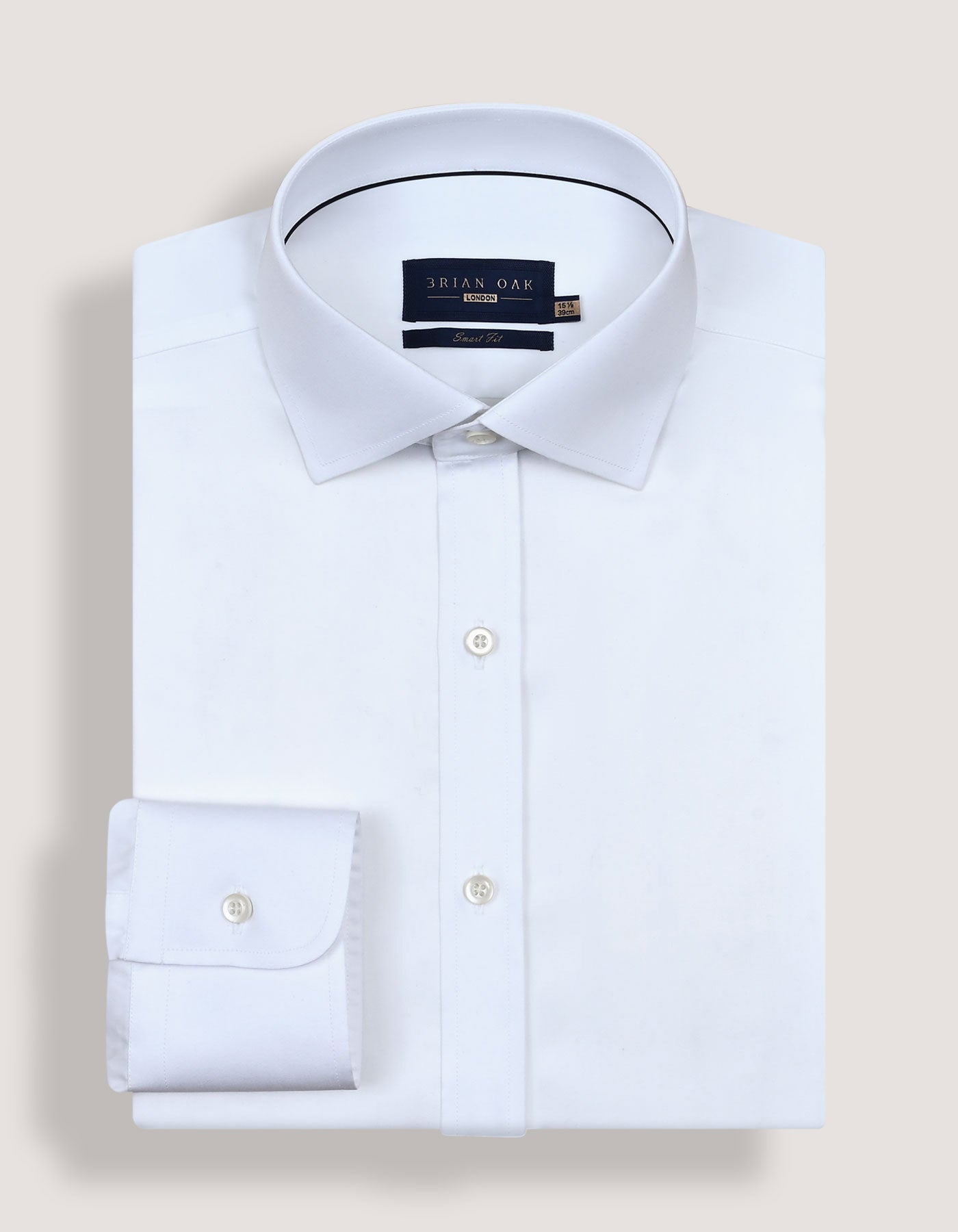 Plain White Satin Dress Shirt