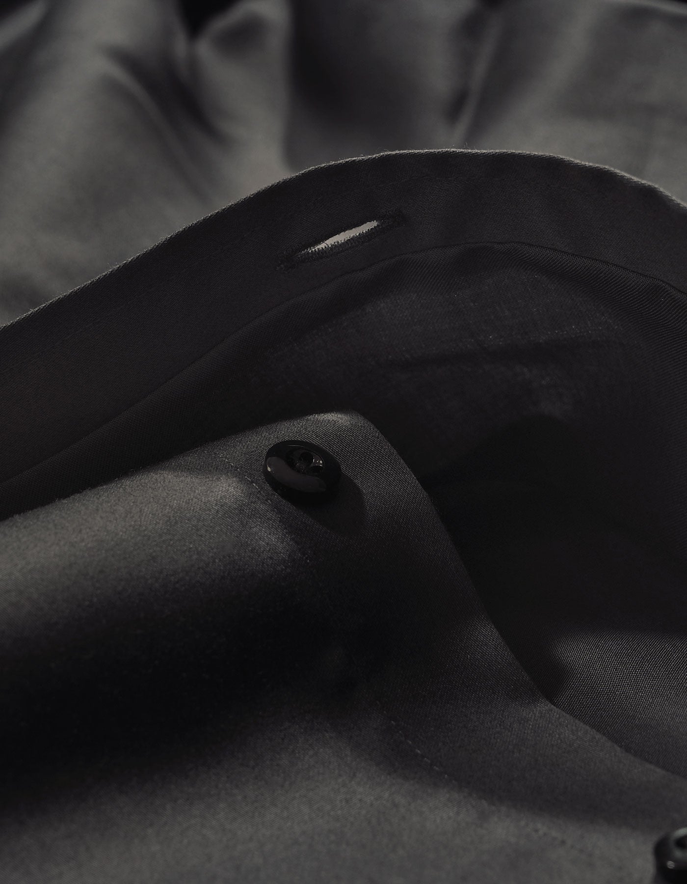 Charcoal Plain Satin Dress Shirt