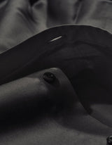 Charcoal Plain Satin Dress Shirt