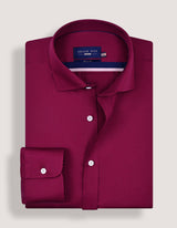 Magenta Satin Dress Shirt