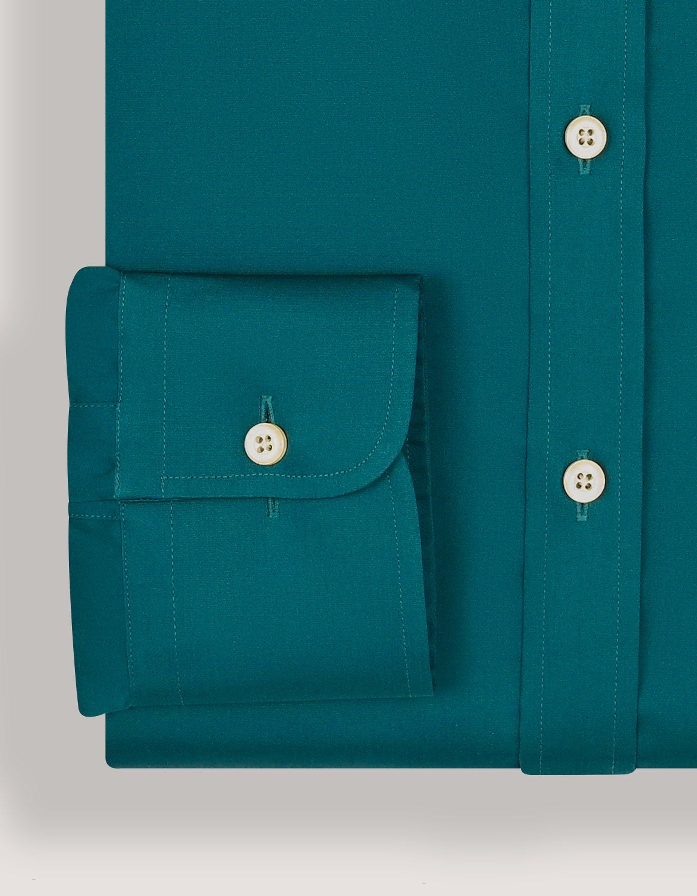 Rich Teal Satin Dress Shirt