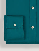 Rich Teal Satin Dress Shirt