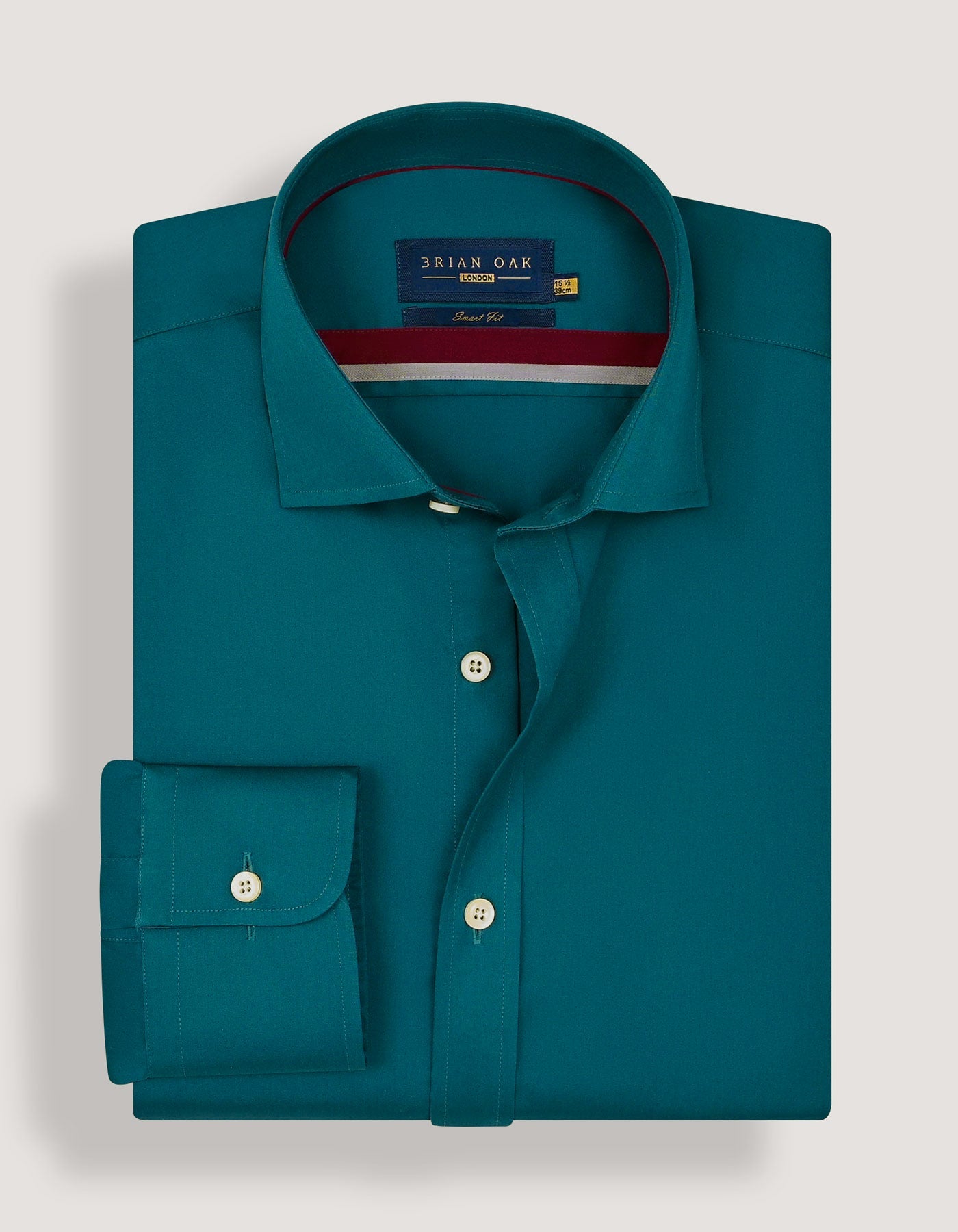 Rich Teal Satin Dress Shirt