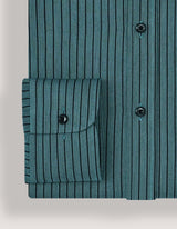 Sea Green Striped Dobby Dress Shirt