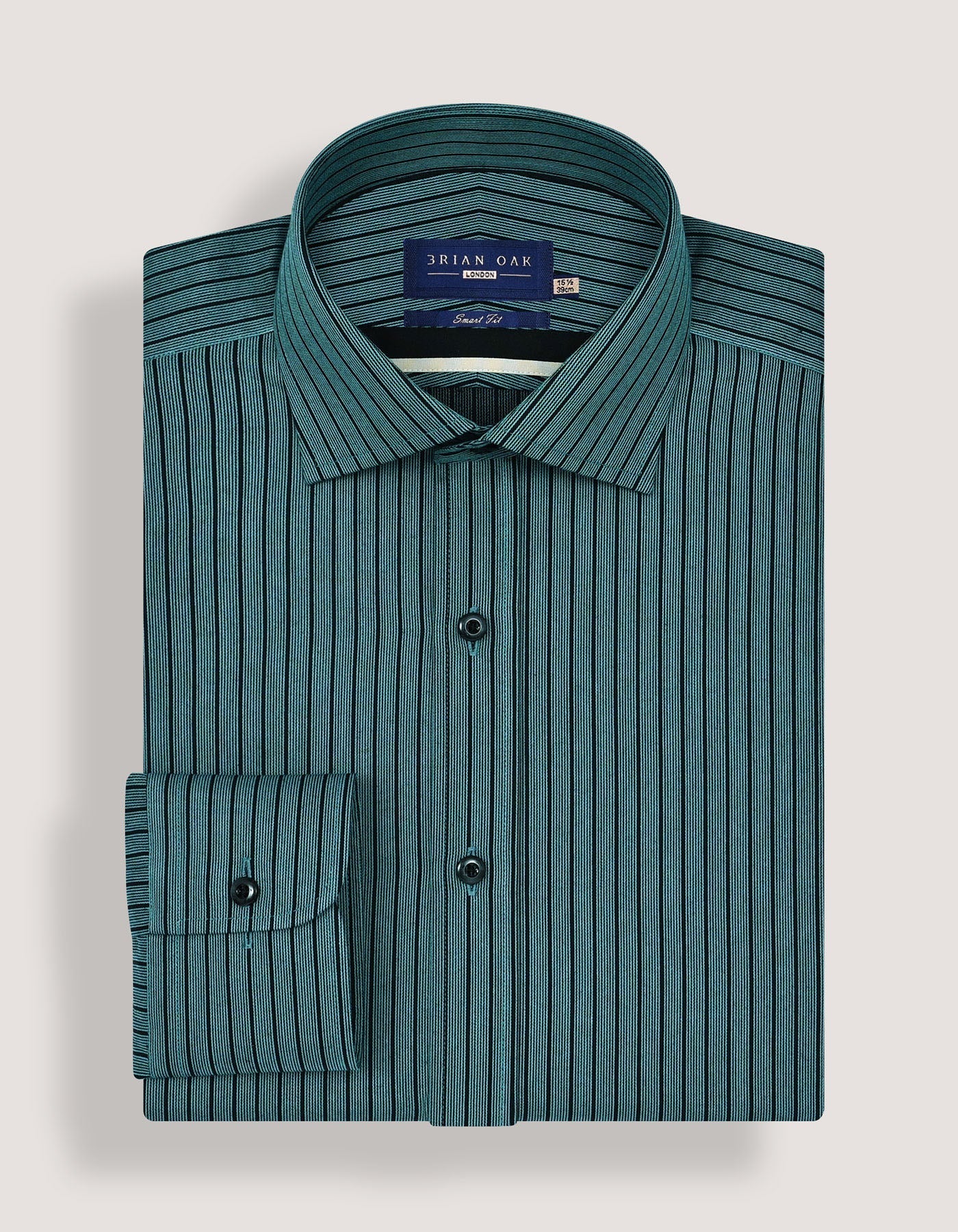 Sea Green Striped Dobby Dress Shirt