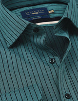 Sea Green Striped Dobby Dress Shirt