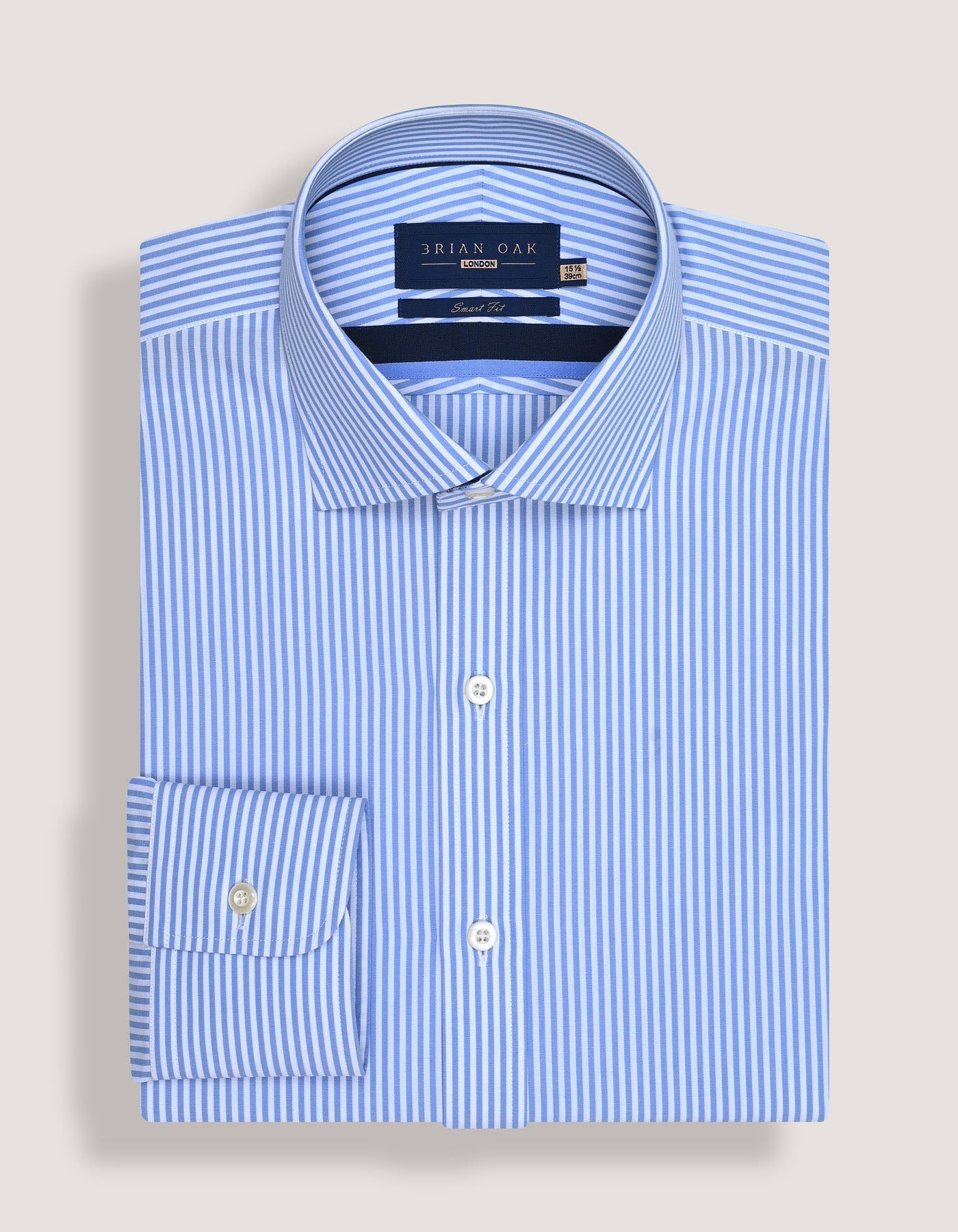 Sky Blue Vertical Striped Formal Shirt