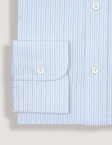 Striped Cotton Dress Shirt – Blue and Mustard