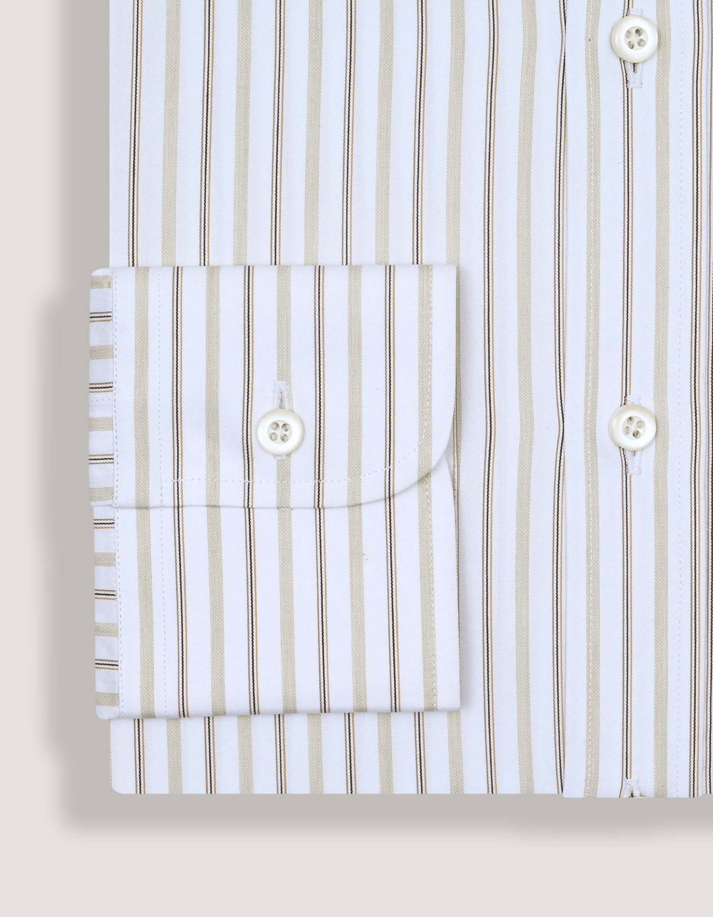 Striped Twill Dress Shirt – Fawn