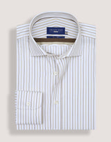Striped Twill Dress Shirt – Fawn