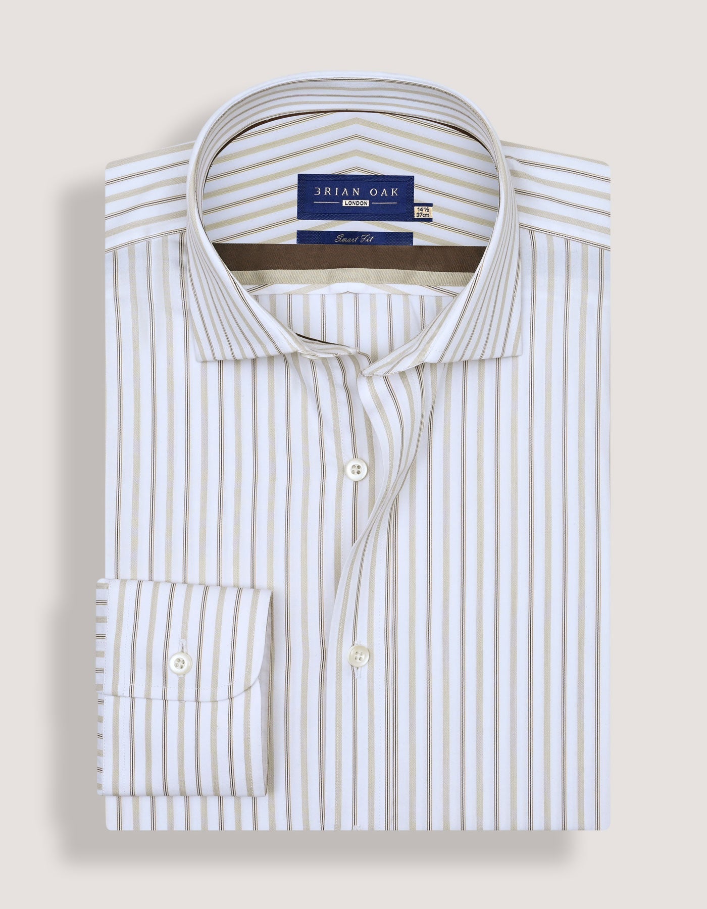 Striped Twill Dress Shirt – Fawn