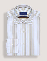 Striped Twill Dress Shirt – Fawn
