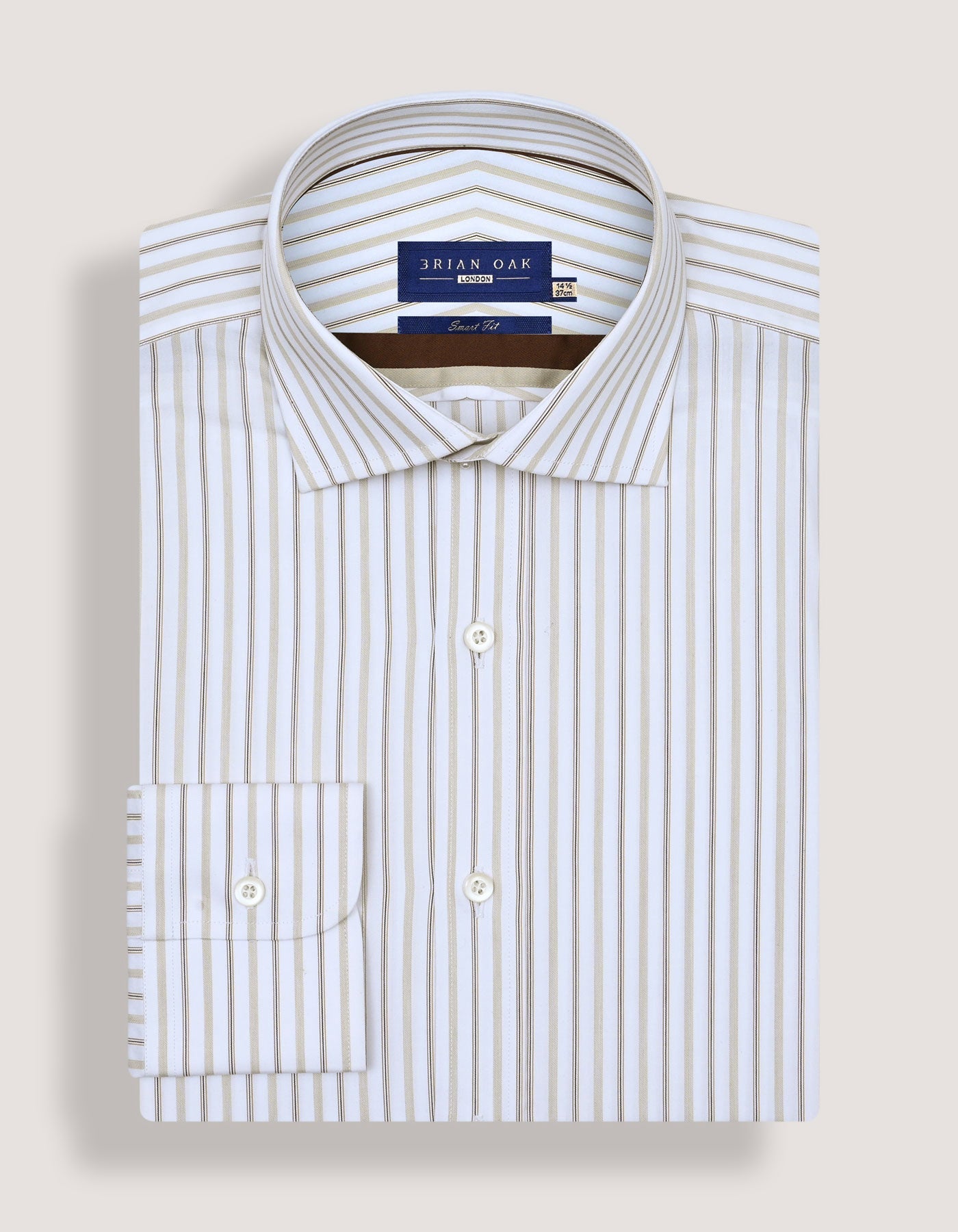 Striped Twill Dress Shirt – Fawn