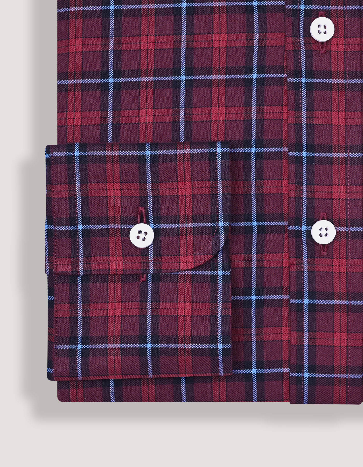 Checkered Dress Shirt – Maroon