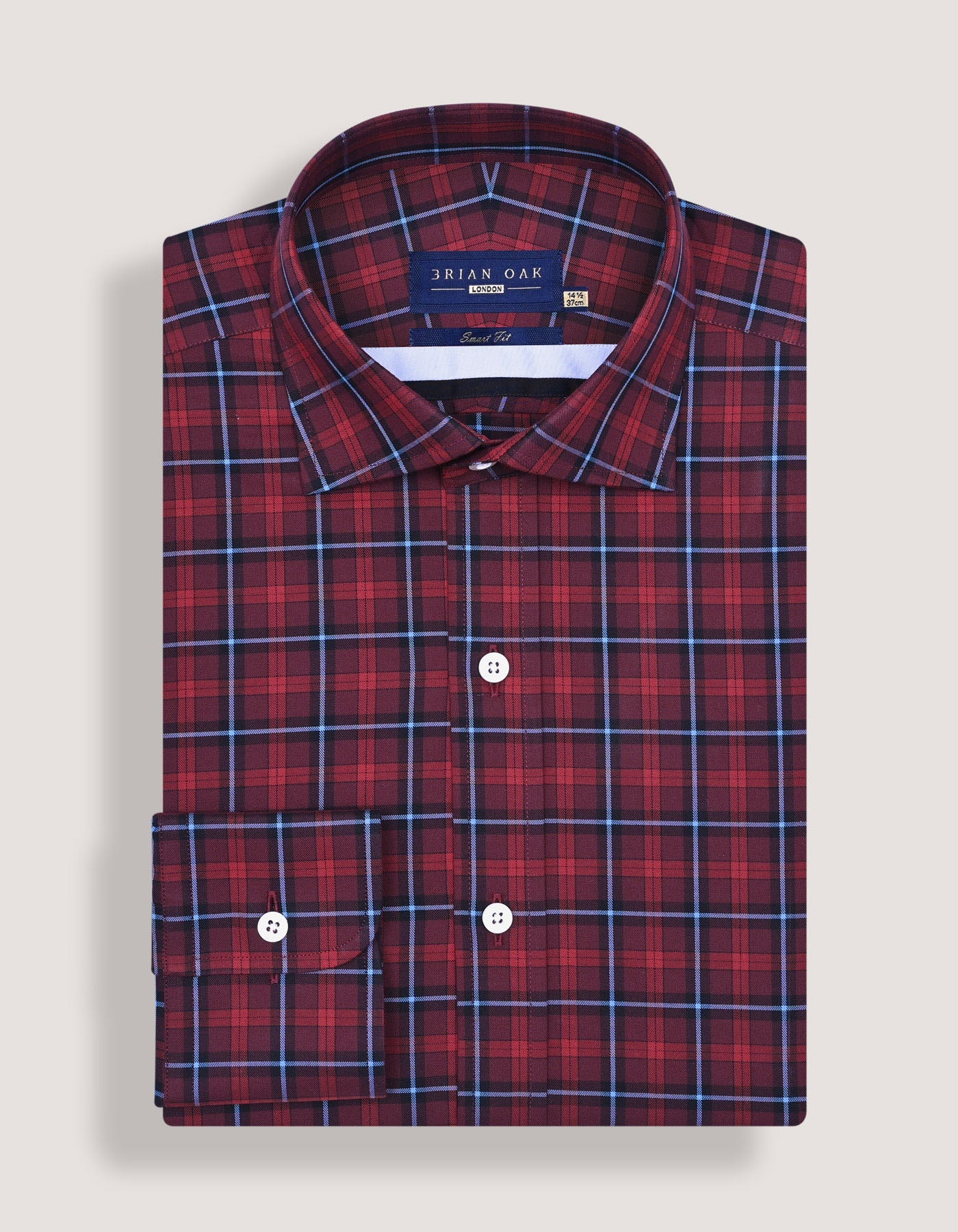 Checkered Dress Shirt – Maroon