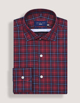Checkered Dress Shirt – Maroon