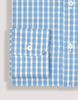 Light Blue Checkered Dress Shirt