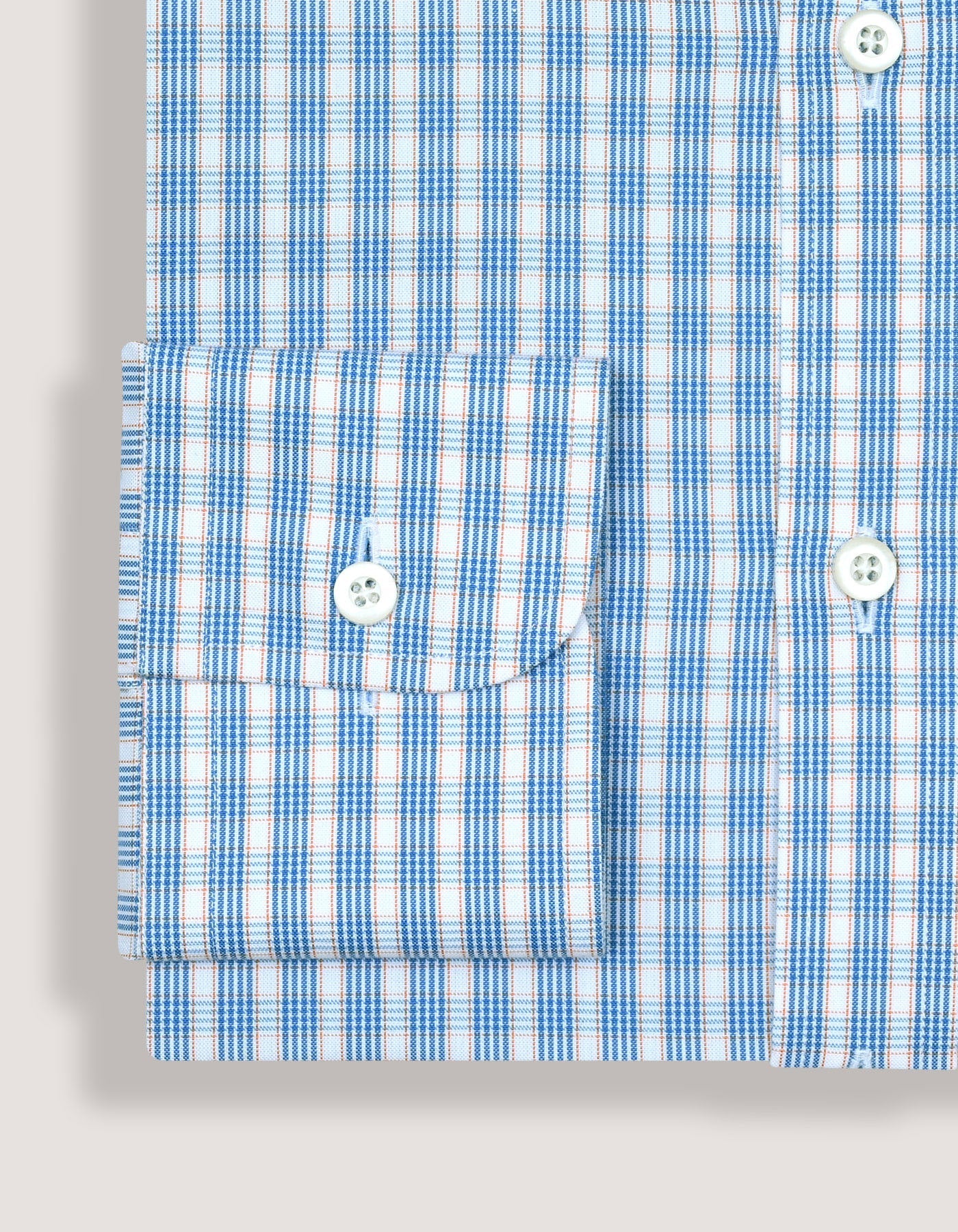 Light Blue Checkered Dress Shirt