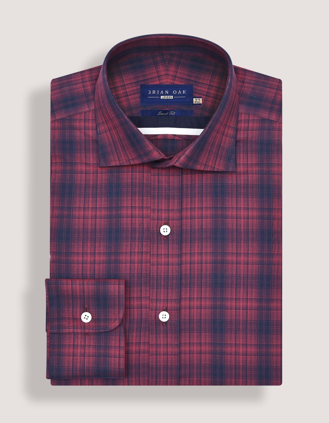 Maroon and Black Cotton Check Shirt