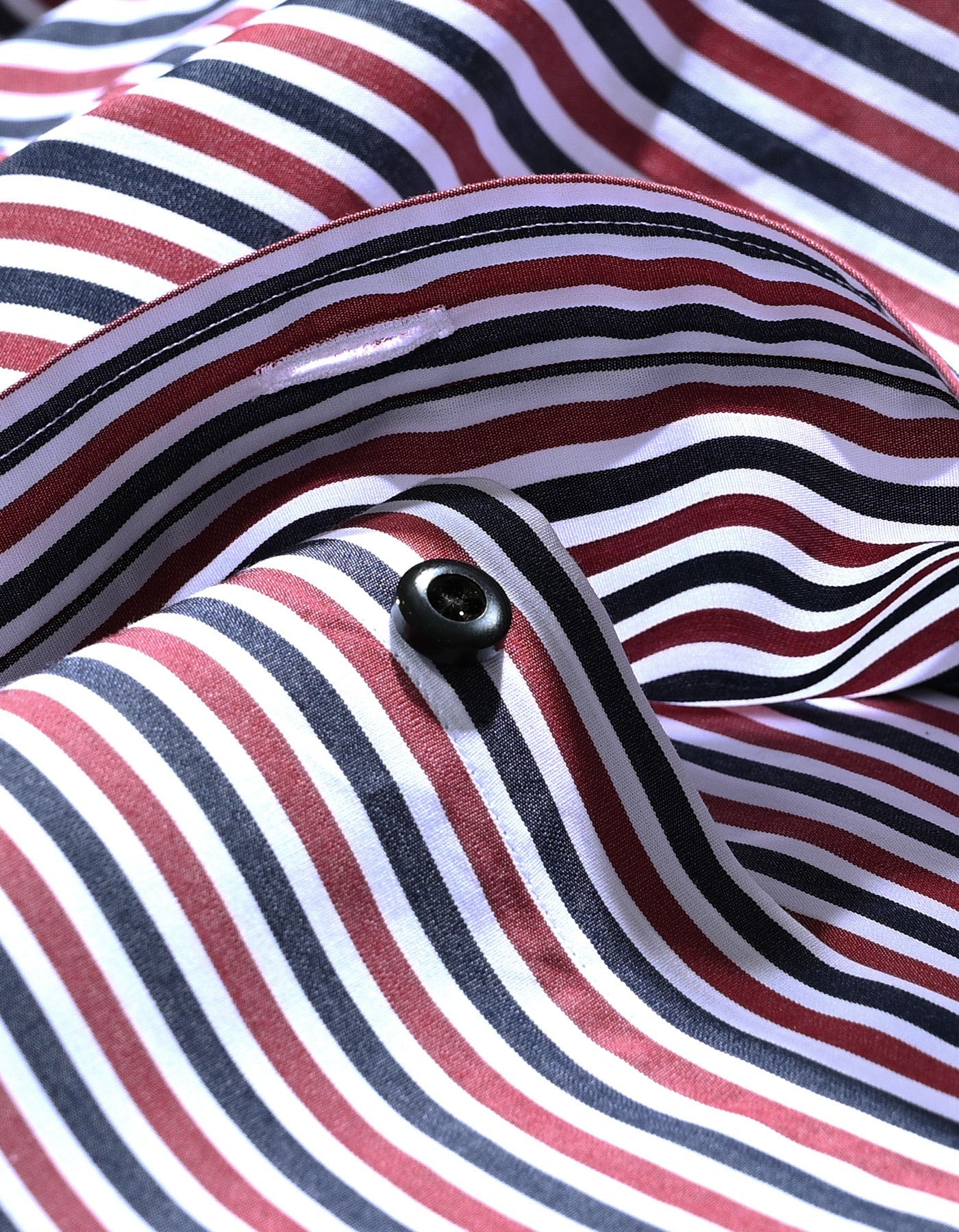 Maroon Striped Cotton Dress Shirt