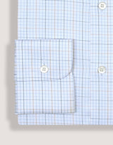 Check Dress Shirt – Blue and Light Brown