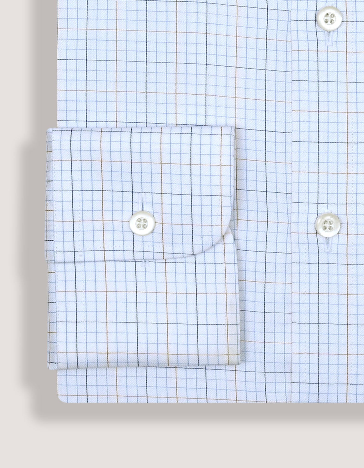 Check Dress Shirt – Blue and Light Brown