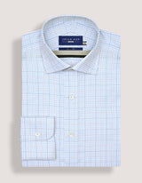 Check Dress Shirt – Blue and Light Brown