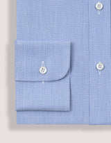 Easy Care Formal Check Shirt – Light Blue