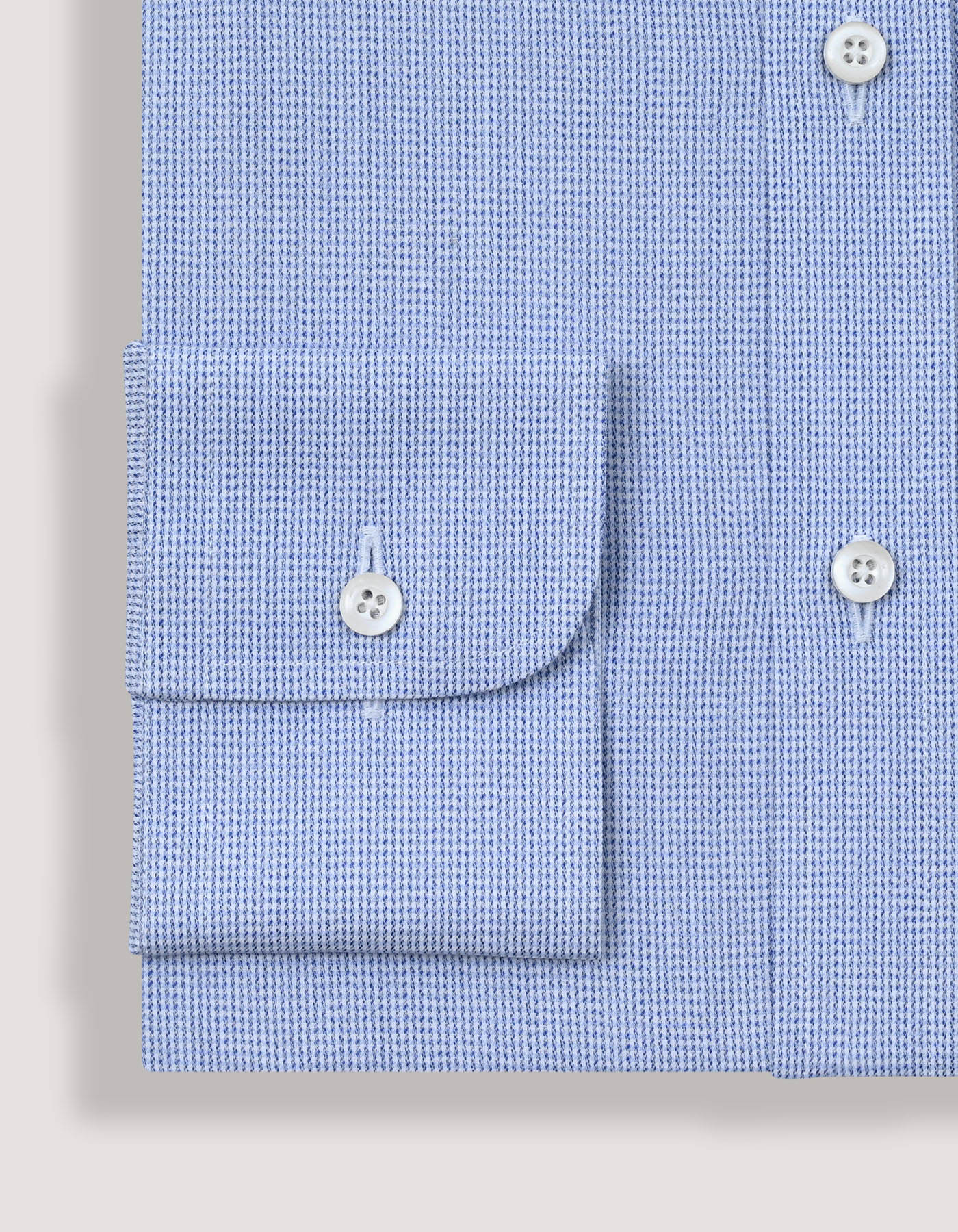 Easy Care Formal Check Shirt – Light Blue