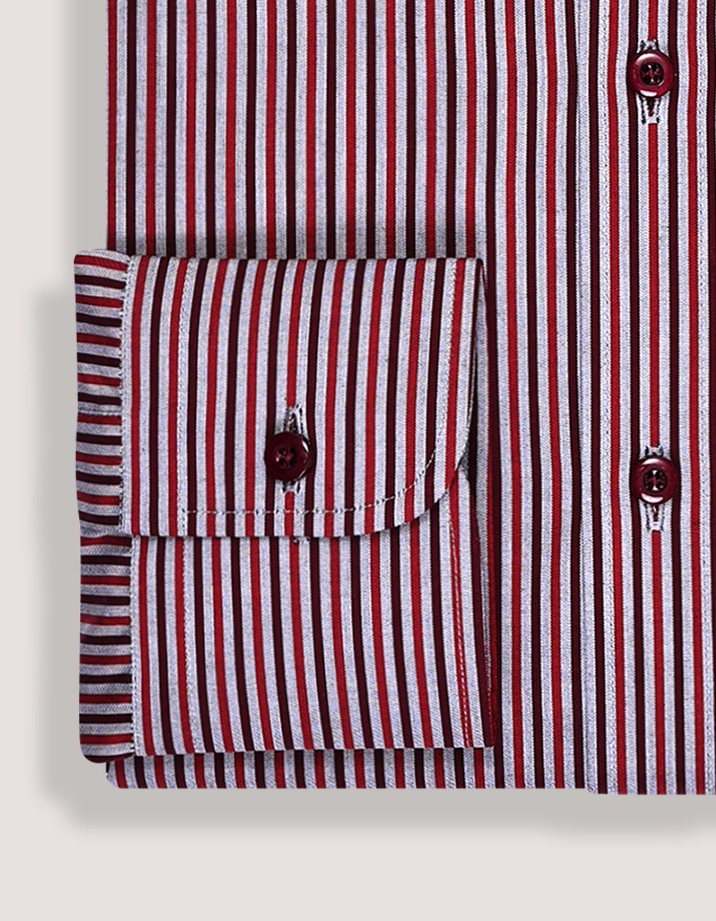 Maroon & Red Striped Smart Fit Shirt