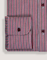 Maroon & Red Striped Smart Fit Shirt