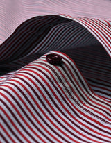 Maroon & Red Striped Smart Fit Shirt