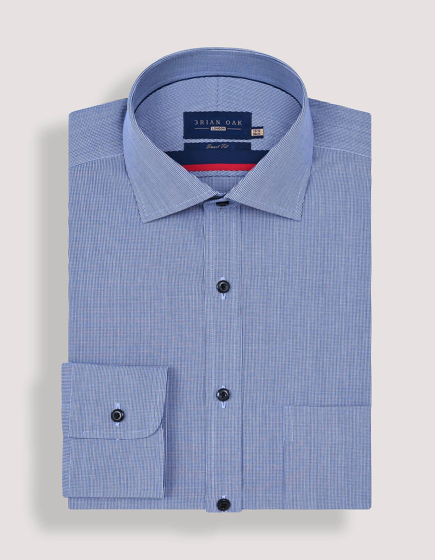 Royal Blue Check Pattern Shirt
