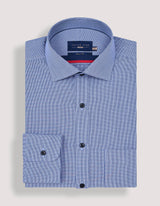Royal Blue Check Pattern Shirt